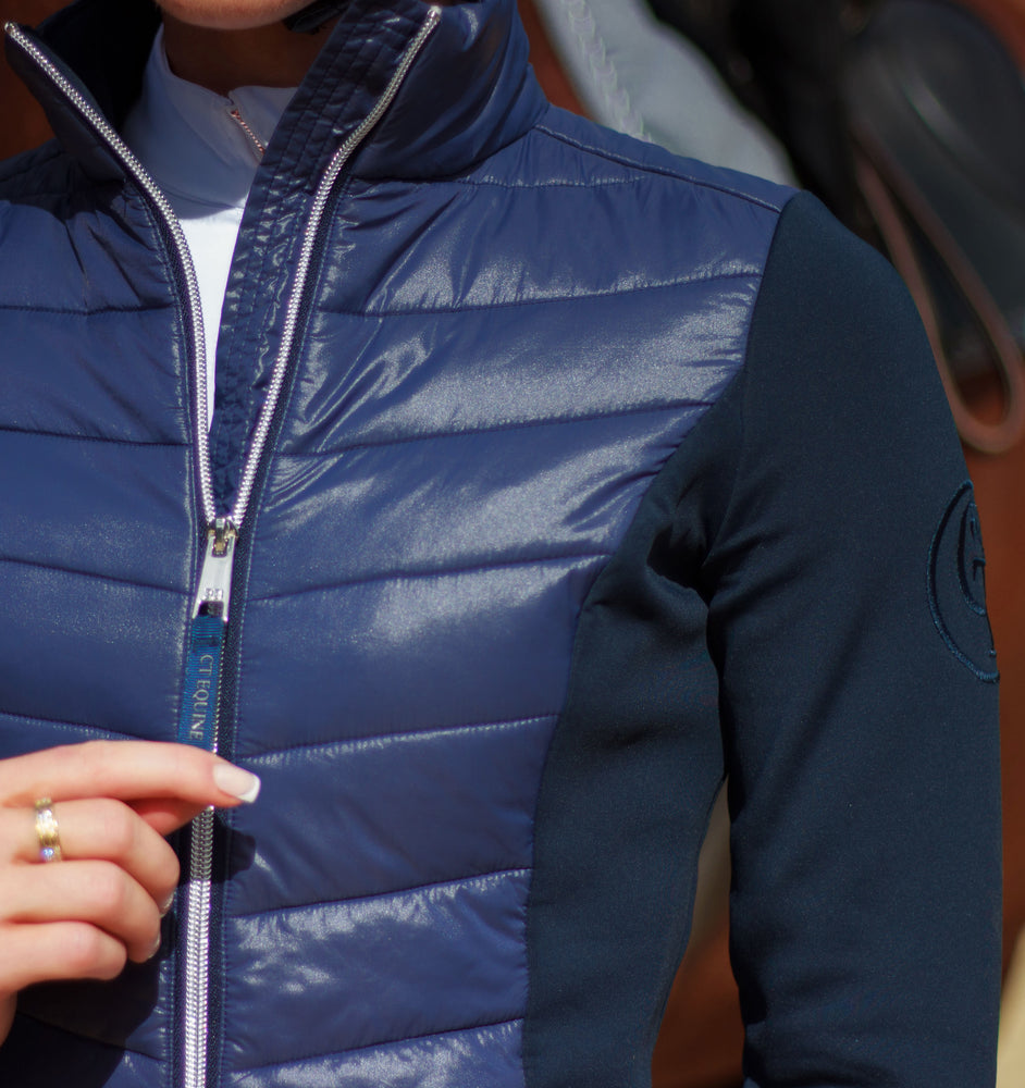 
                  
                    Quilted Hybrid Equine Jacket-  Navy
                  
                
