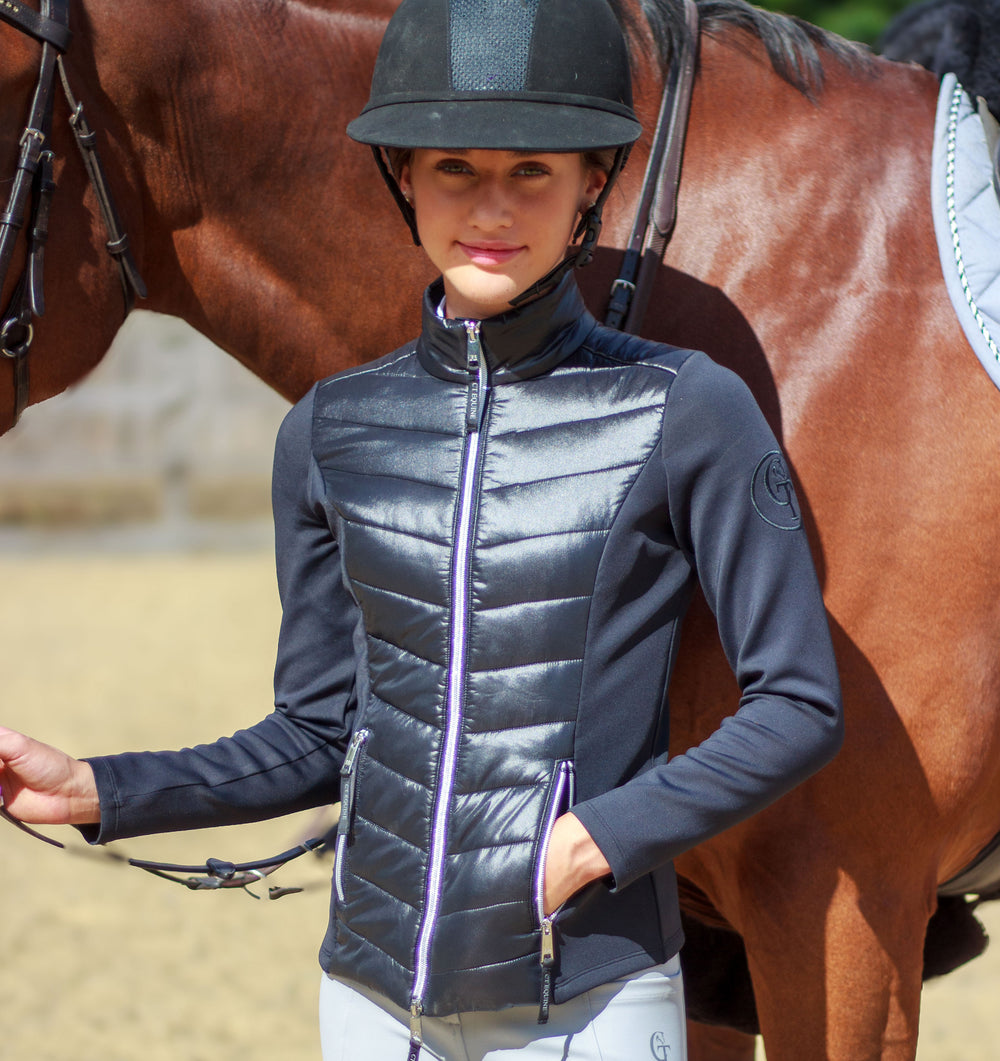 Quilted Hybrid Equine Jacket- Black