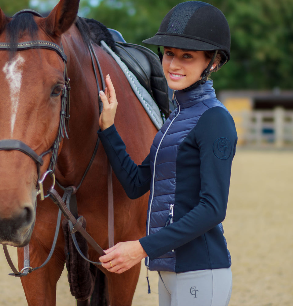 
                  
                    Quilted Hybrid Equine Jacket-  Navy
                  
                