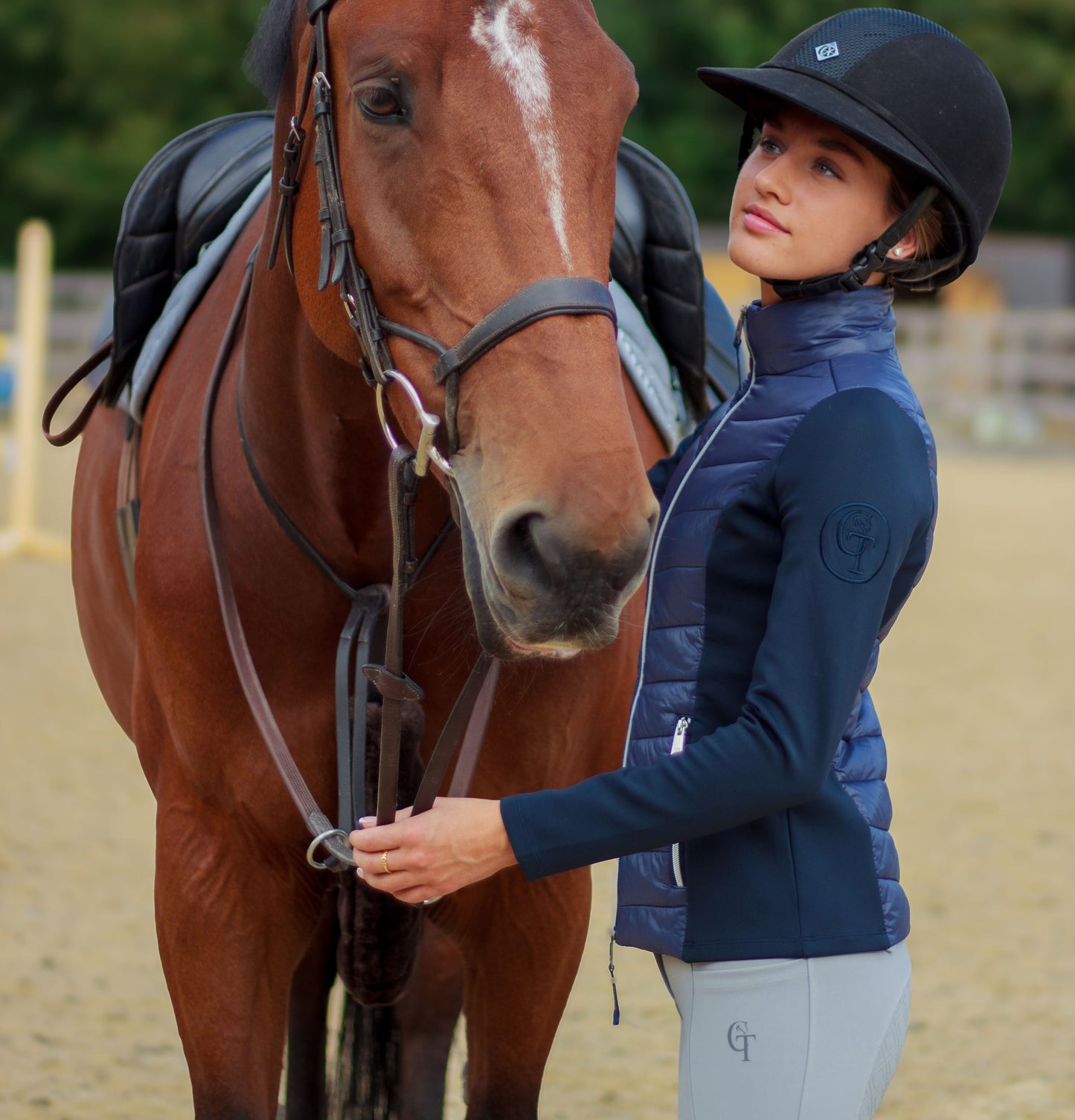 
                  
                    Quilted Hybrid Equine Jacket-  Navy
                  
                
