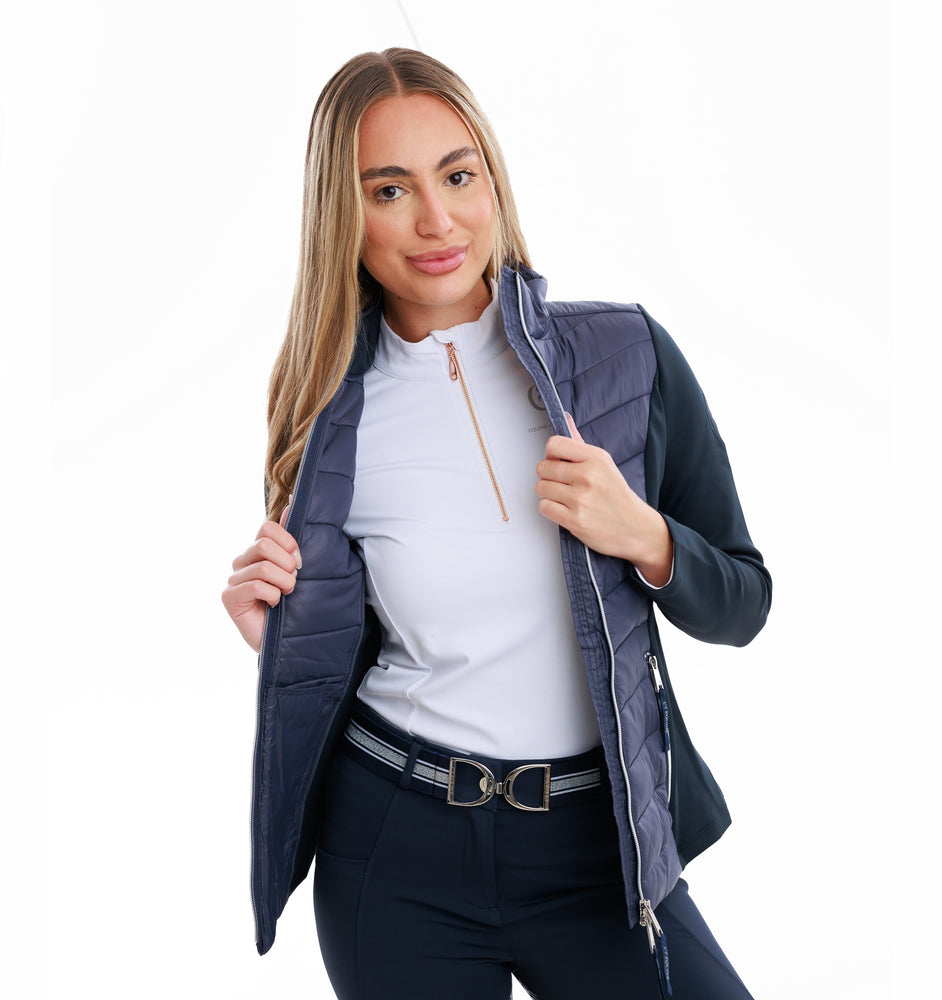 
                  
                    Quilted Hybrid Equine Jacket-  Navy
                  
                