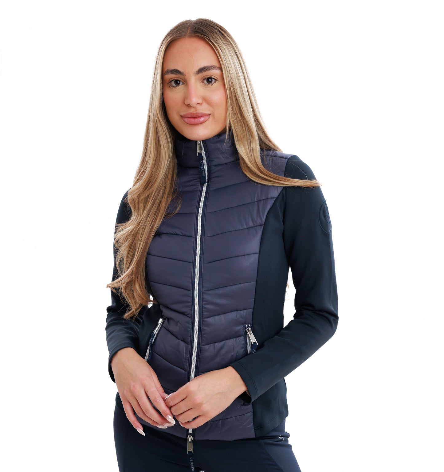 
                  
                    Quilted Hybrid Equine Jacket-  Navy
                  
                