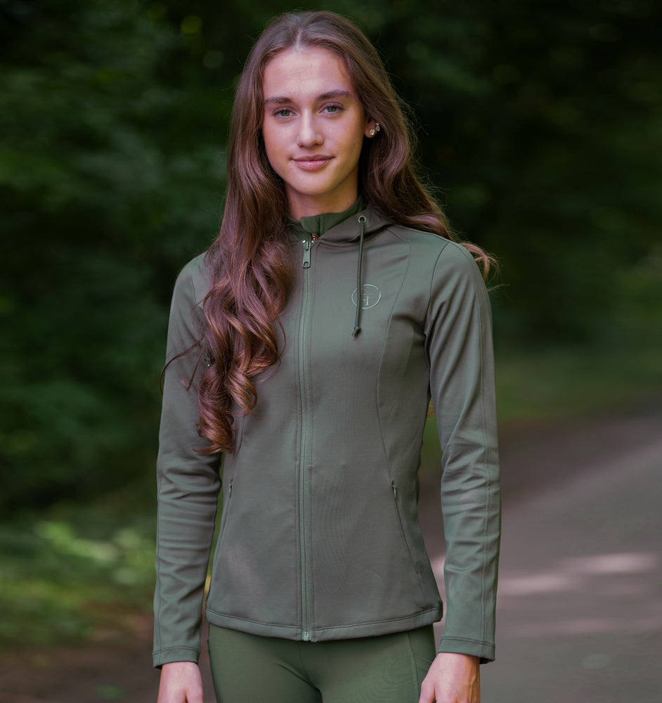 
                  
                    Sculpture fleece lined Zip Up  - Khaki
                  
                