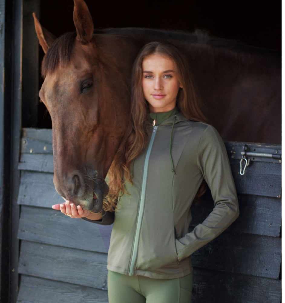 
                  
                    Sculpture fleece lined Zip Up  - Khaki
                  
                