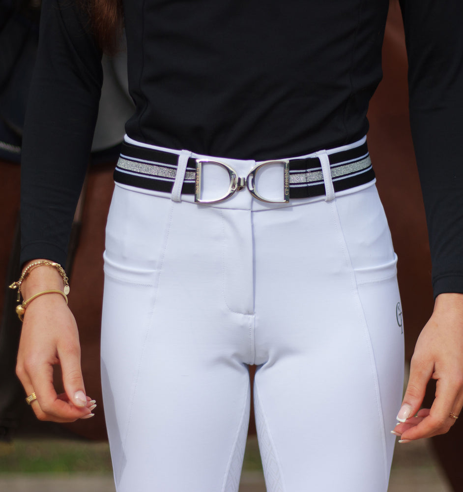 
                  
                    Stirrup Belt adjustable - Glitter Black Stripe
                  
                