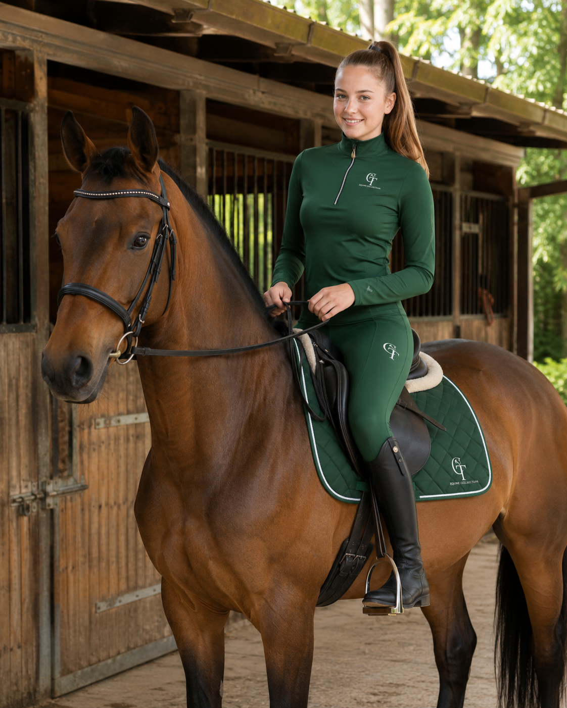 
                  
                    Young Rider Base Layer Long Sleeve-Forest Green
                  
                