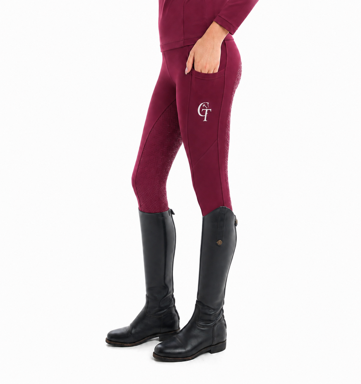 
                  
                    Young Rider Horse Riding Leggings-Wine
                  
                