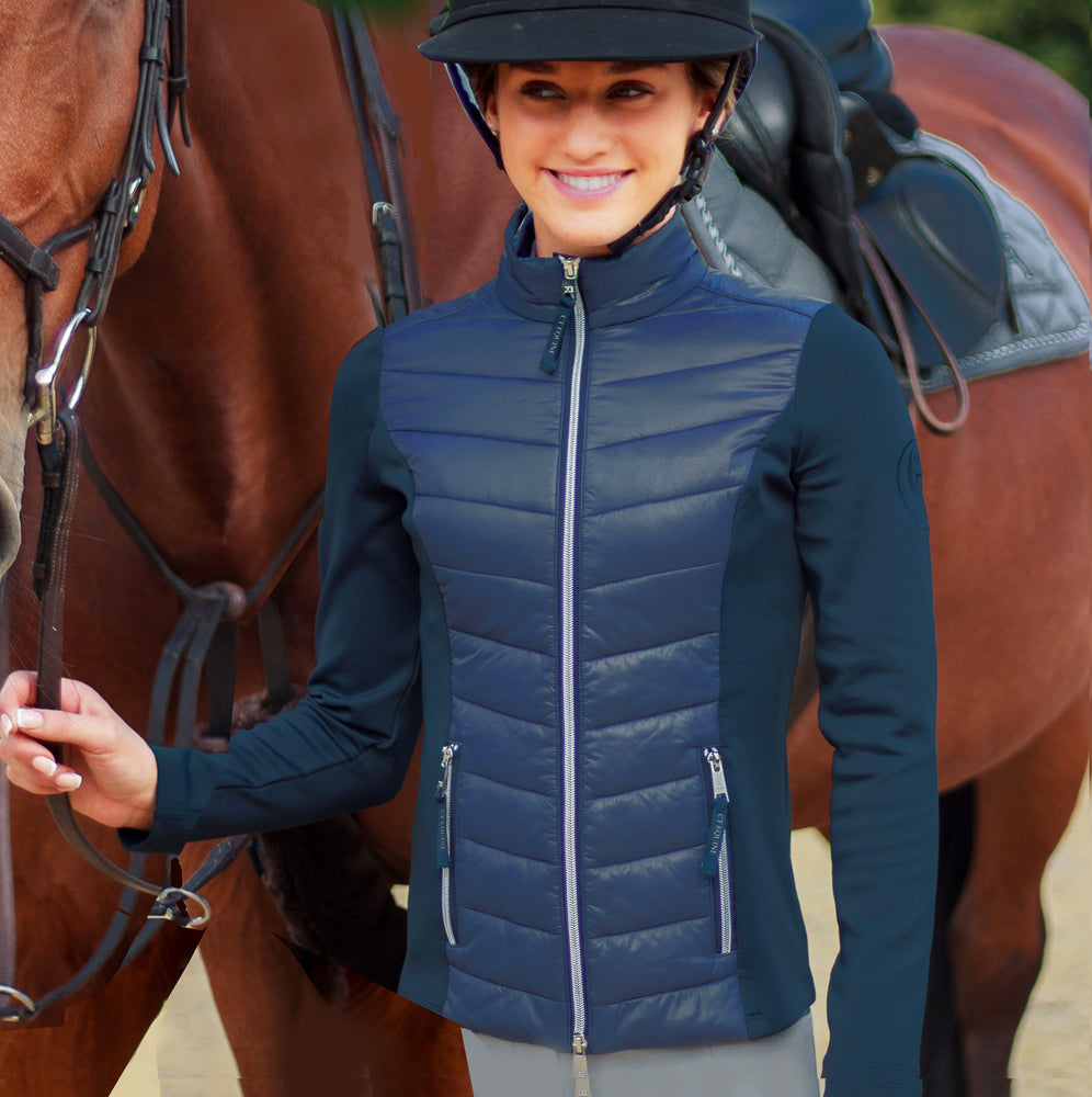 
                  
                    Quilted Hybrid Equine Jacket-  Navy
                  
                