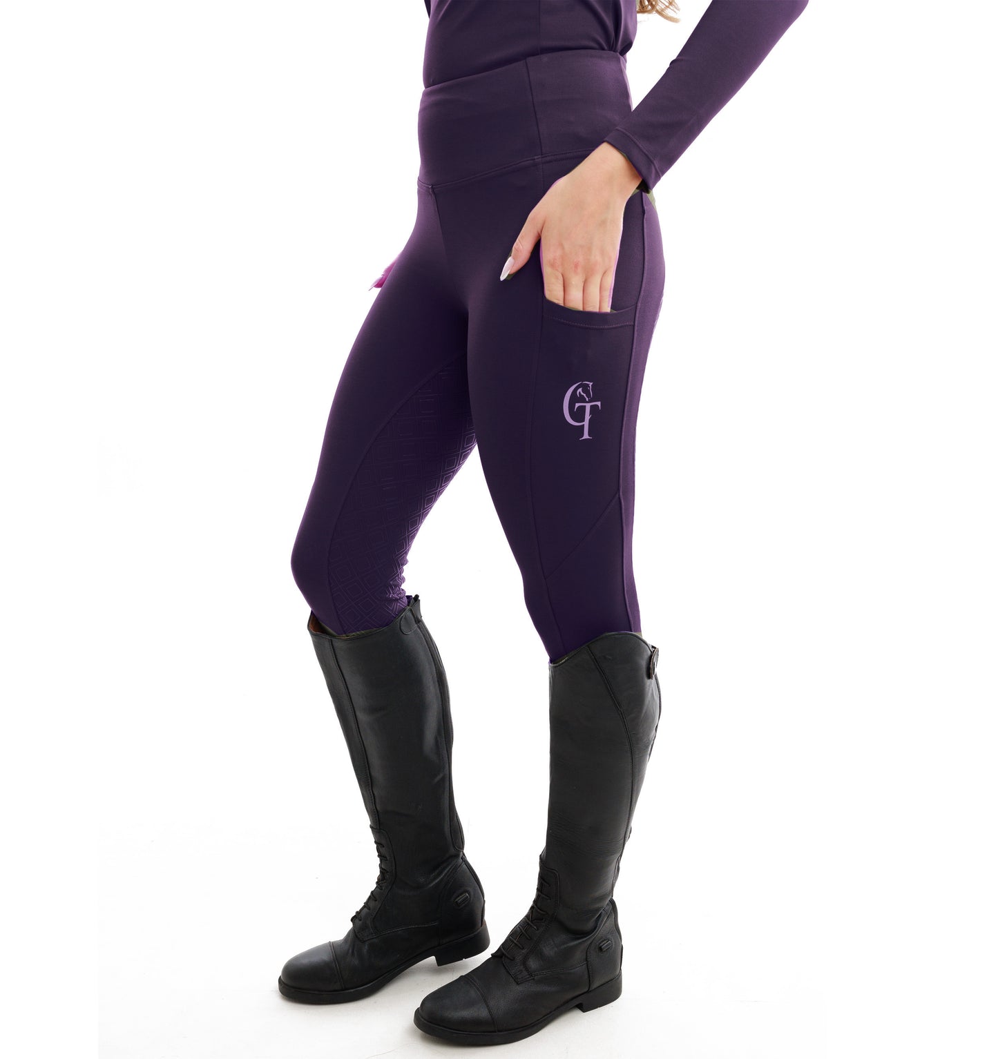 
                  
                    Horse Riding Leggings Full Seat- Grape
                  
                