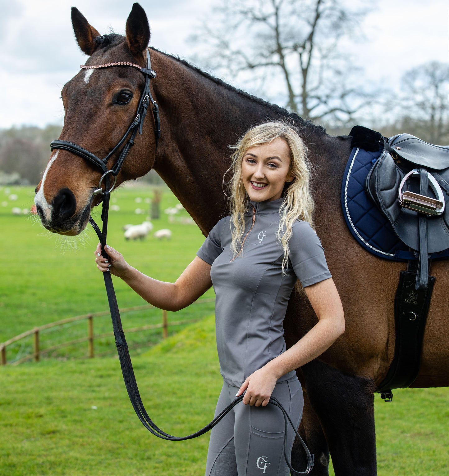 Grey Riding Base Layer Grey Horse Riding Base Layer | CT Equine Collection | CT Equine Collection