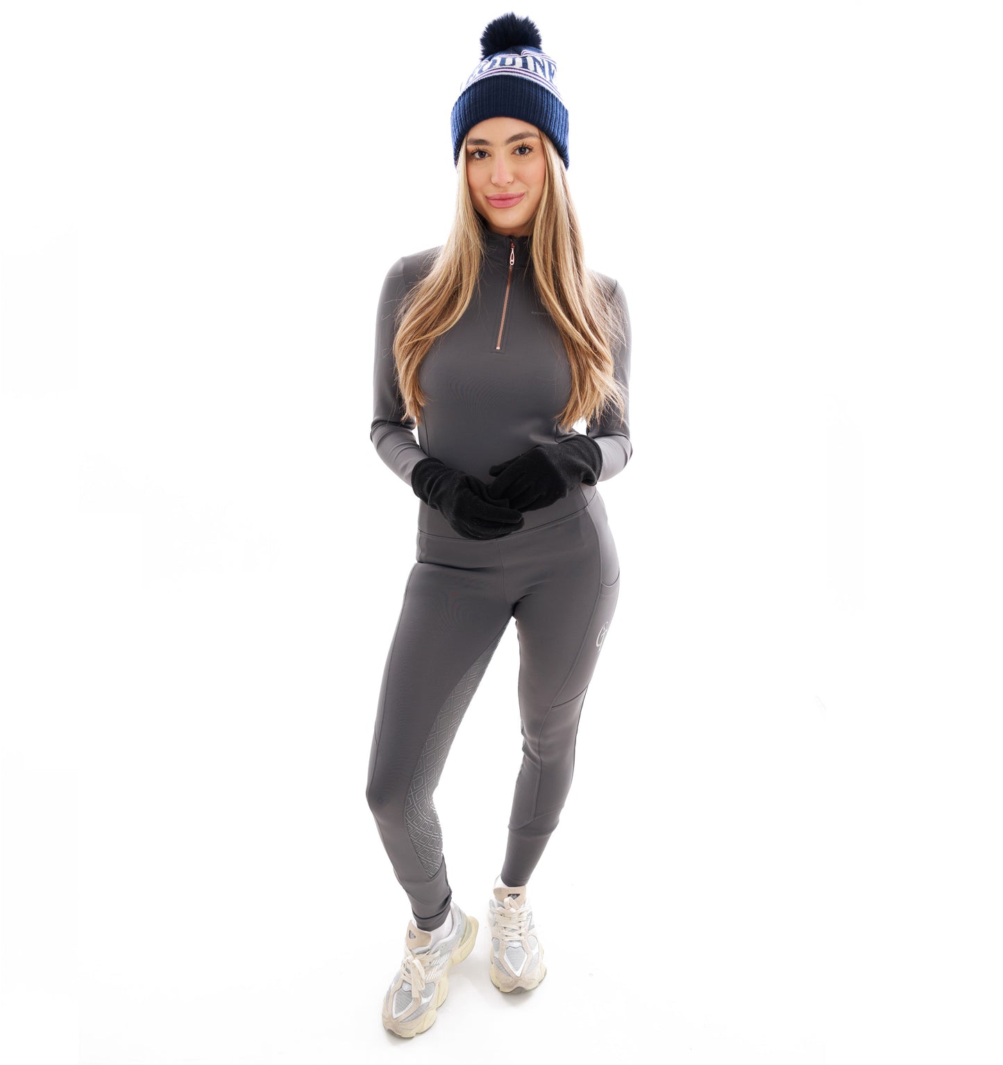 Grey Riding Base Layer Equine Fleece Lined Base Layer - Navy CT Equine Collection | CT Equine ...