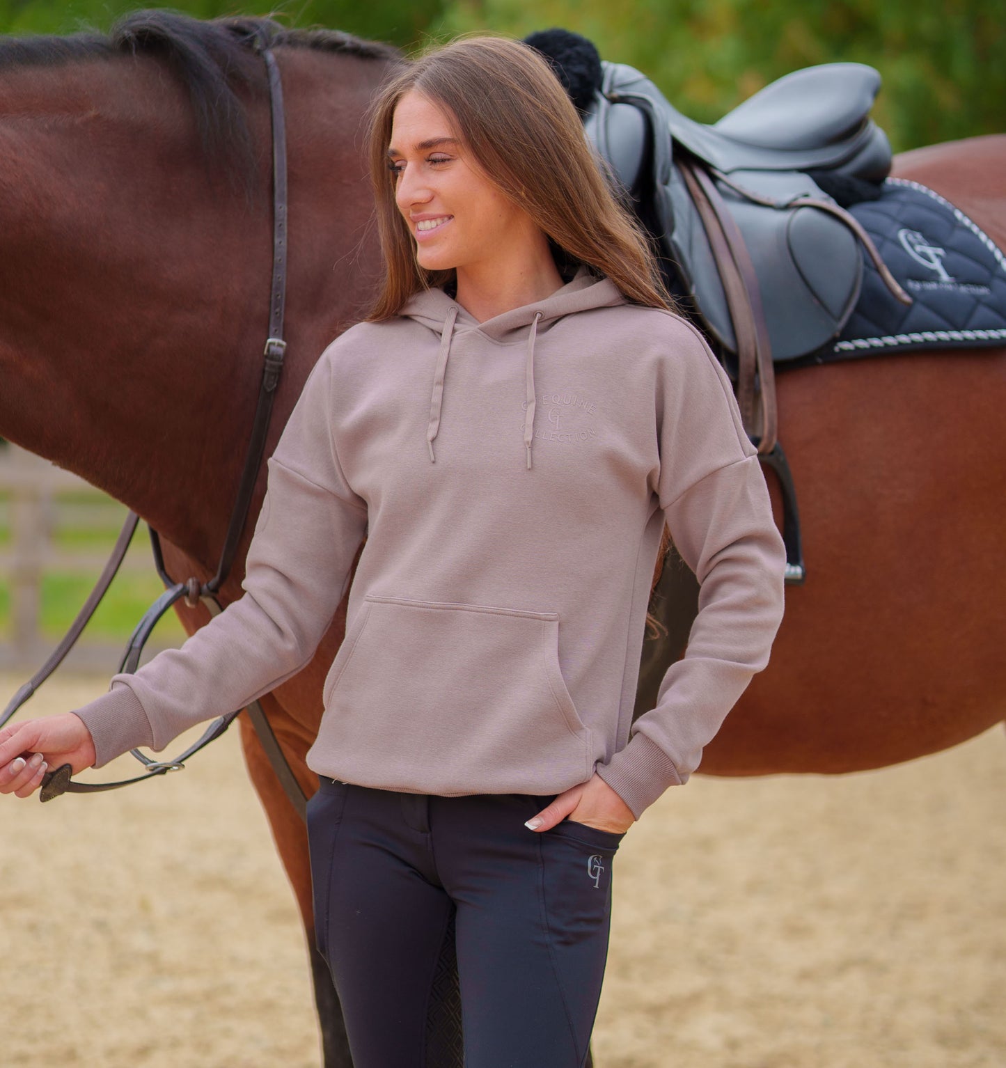 
                  
                    Equestrian Hoodie latte, Equine hoodie, latte hoodie, ct equine latte comfort hoodie, equine clothing, ct equine hoodie, equestrian clothes, ct equine collection, comfort latte hoodie
                  
                
