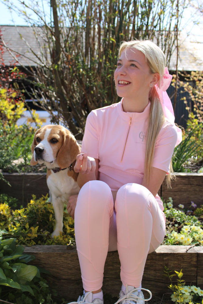 
                  
                    Young Rider-Horse Riding Leggings NON Seat - Pastel Pink
                  
                