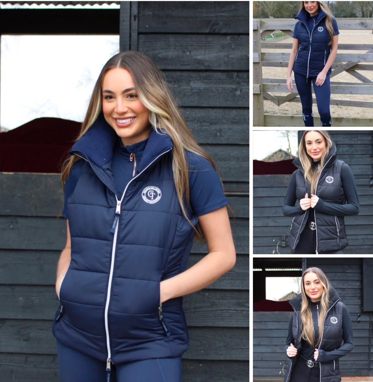 
                  
                    Horse Riding Quilted Gilet - Navy
                  
                