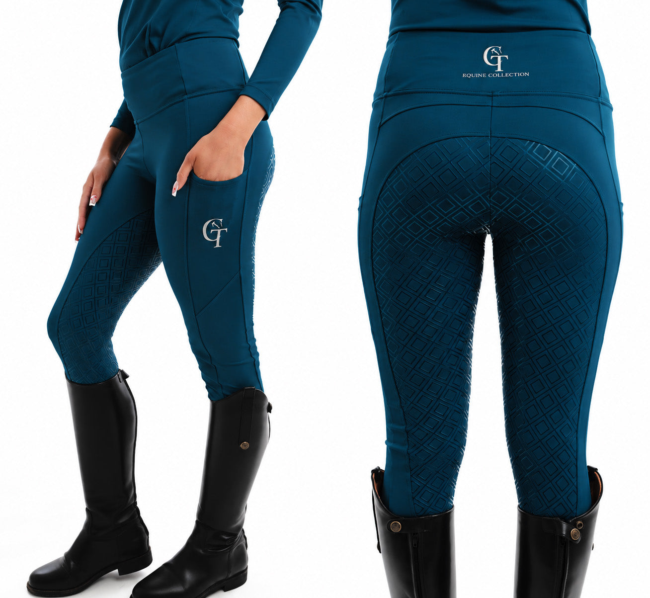 
                  
                    Young Rider Riding Leggings Full Seat- Kingfisher Teal
                  
                