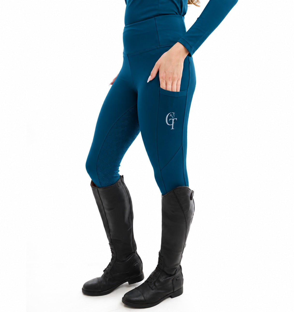 
                  
                    Young Rider Riding Leggings Full Seat- Kingfisher Teal
                  
                