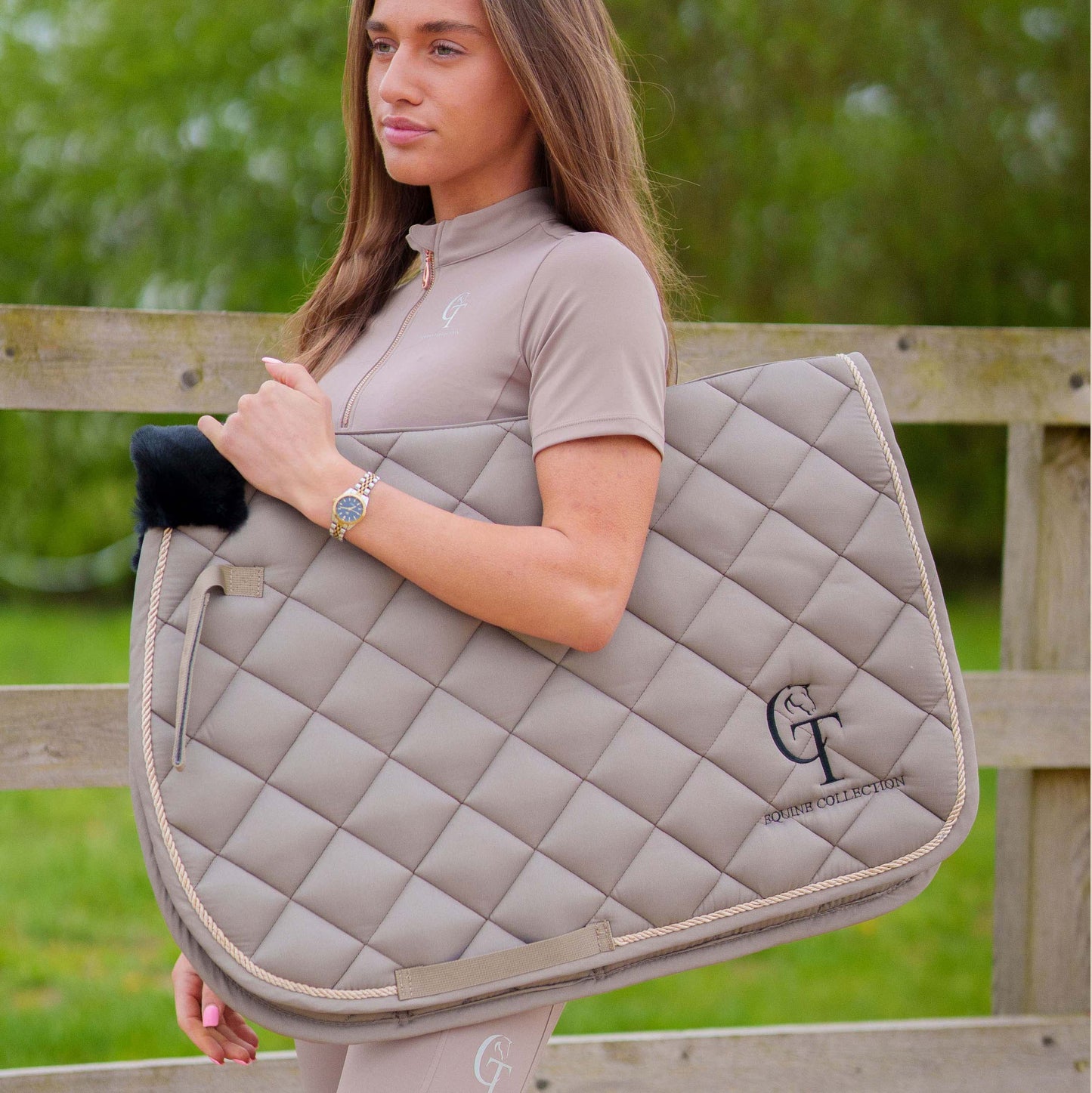 
                  
                    Latte Saddle Pad 
saddle pad, horse saddle pad, large saddle pad, 13.2h to 16h size, cotton saddle pad, affordable saddle pad, numnah, sweat wicking saddle pad, equestrian saddle pad, ct equine saddle pad, equine saddle pad, Latte saddle pad, saddle pad in Latte, beige saddle pad
                  
                