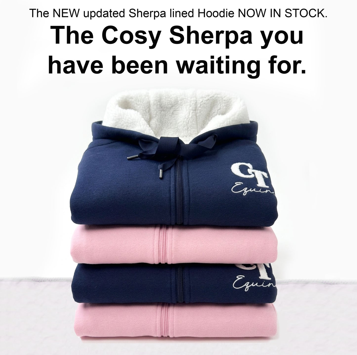 
                  
                    Sherpa Lined Hoodie Zip up- Navy
                  
                