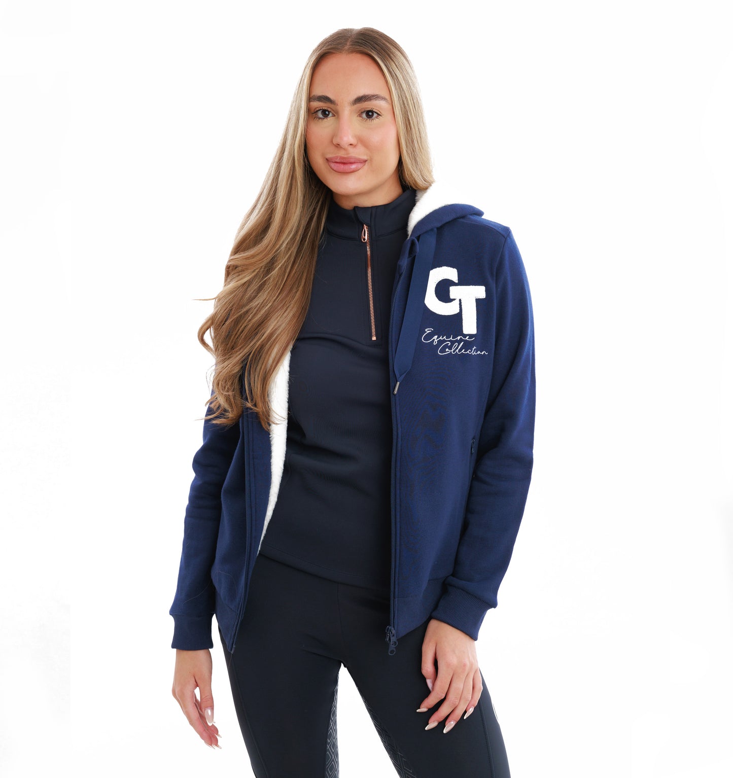 
                  
                    Sherpa Lined Hoodie-Zip Up-Navy
                  
                