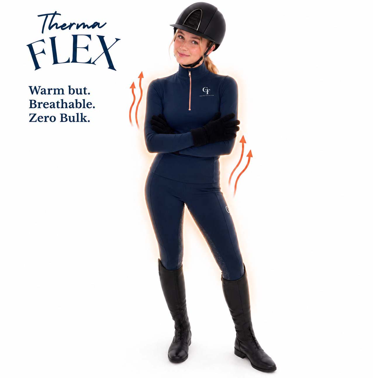 
                  
                    Young Rider - Winter Thermal Riding Leggings - Navy
                  
                