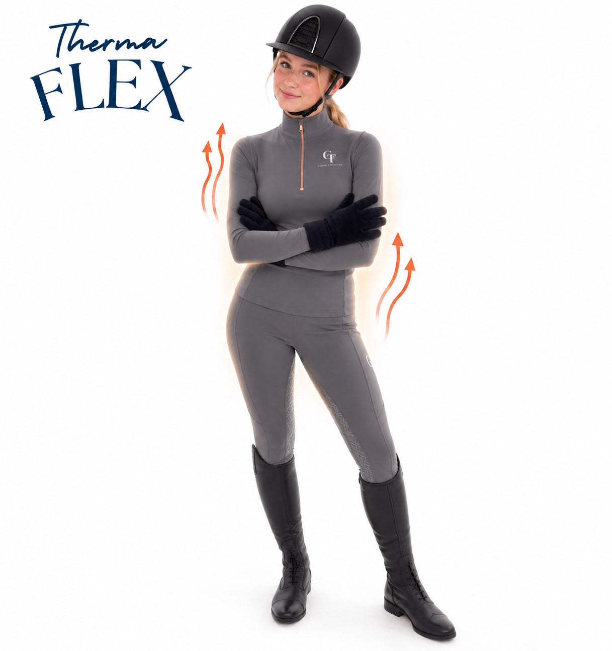 
                  
                    Young Rider Winter Thermal Horse Riding Base Layer-Grey
                  
                