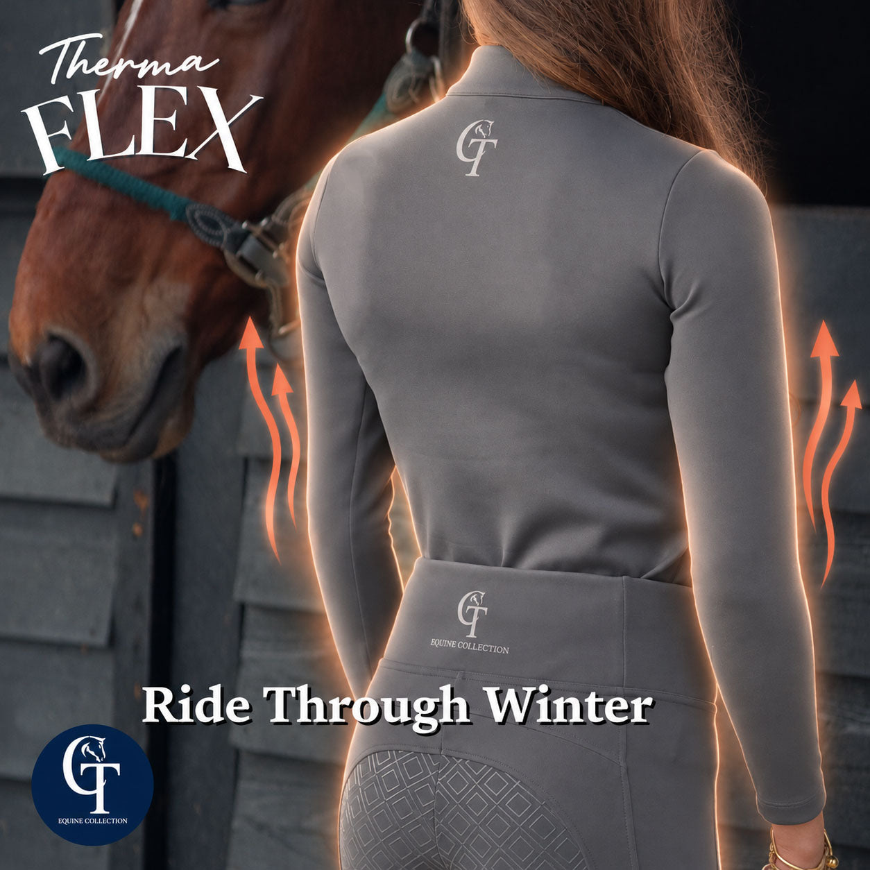 
                  
                    Young Rider -  Winter Thermal Riding Leggings - Grey
                  
                