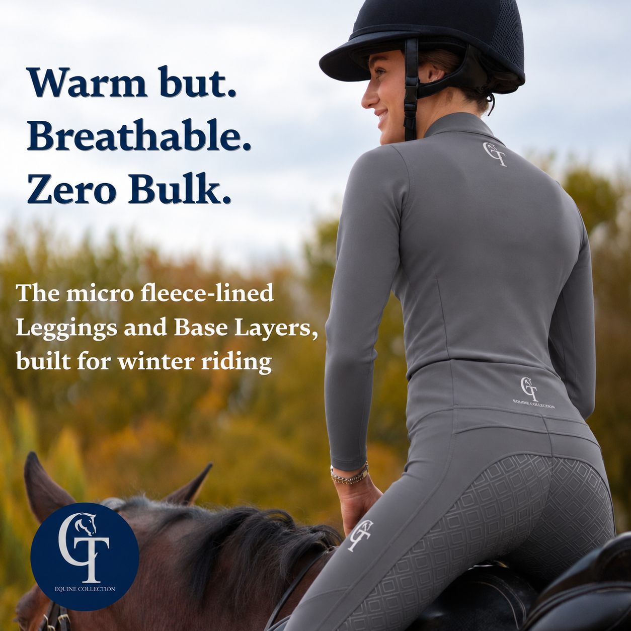 
                  
                    Young Rider Winter Thermal Horse Riding Base Layer-Grey
                  
                