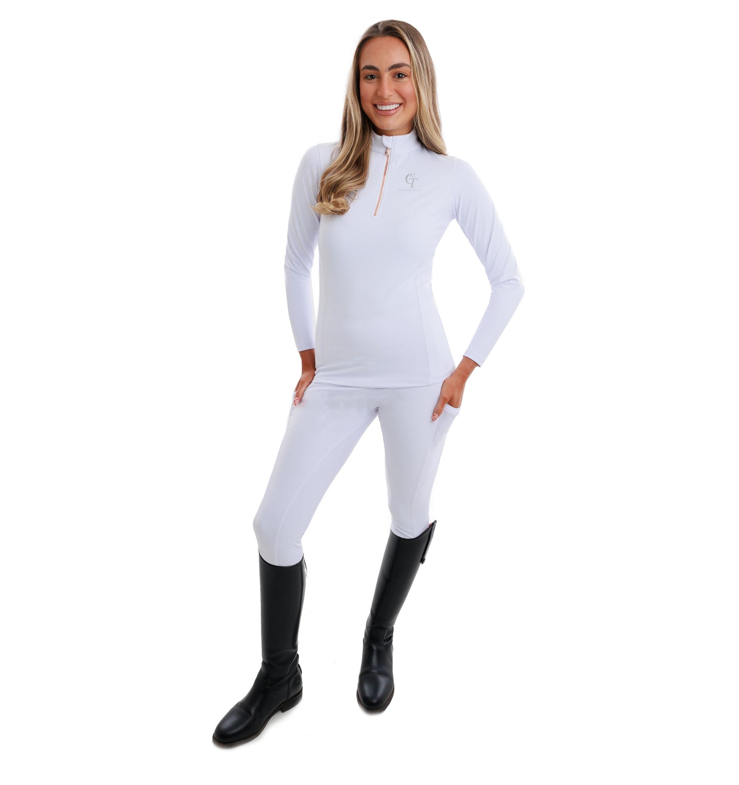 Person Riding Base White Horse Riding Base Layer | CT Equine Collection | CT Equine Collection