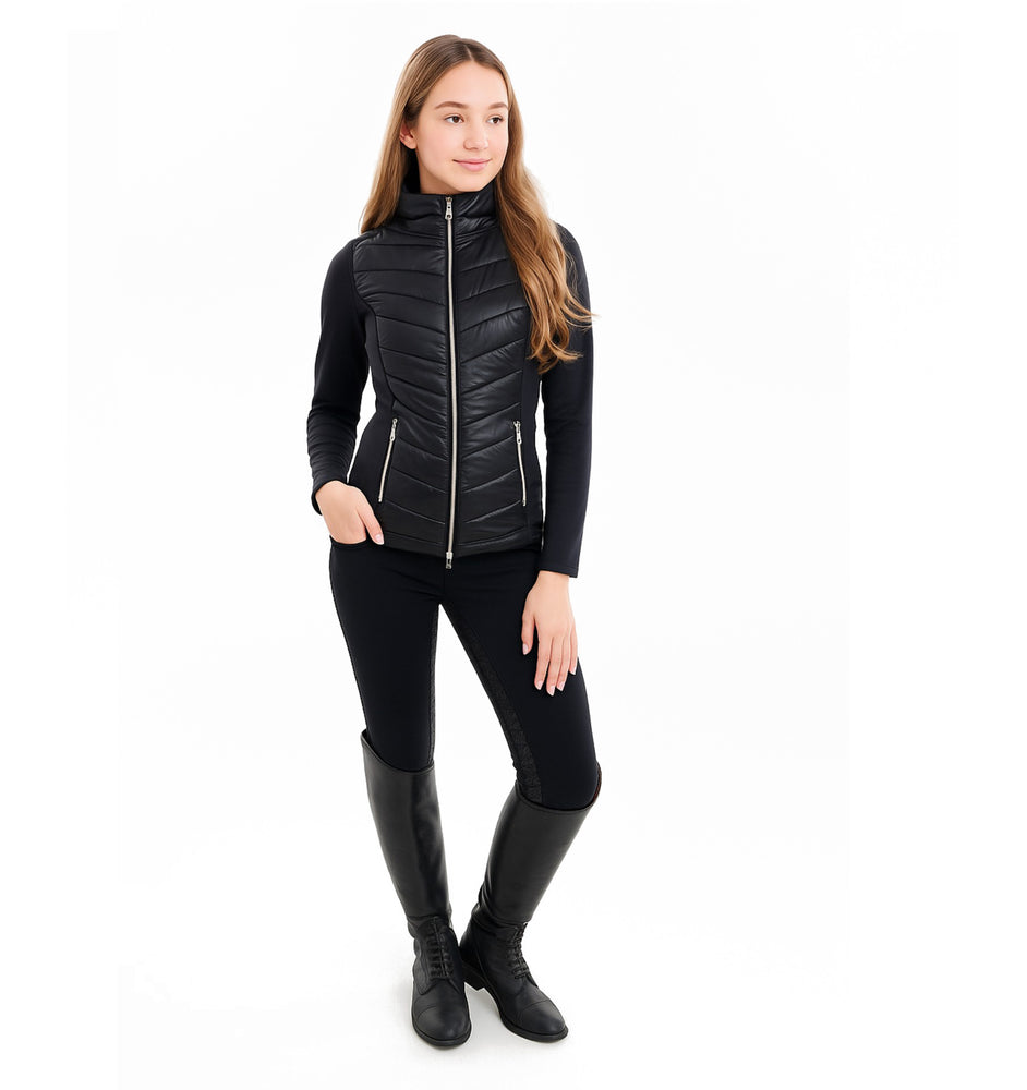 
                  
                    Young Rider Quilted Hybrid Jacket- Black
                  
                