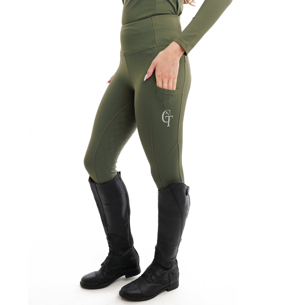 Young Rider Leggings Full Seat-Khaki