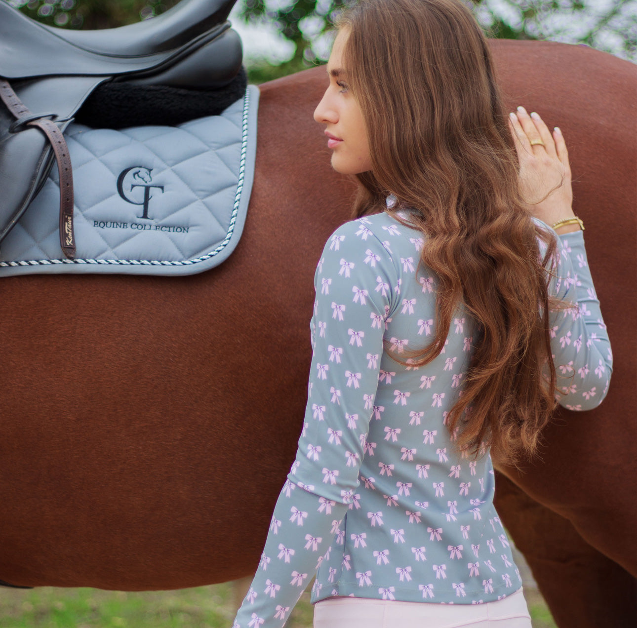 
                  
                    equestrian base layer, pretty base layer, horse riding base layer, CT Equine Base Layer, Long sleeve pink bows, base layer, horse riding bow base layer, horsewear, CT Equine Collection,
CT Equine pink and grey bow Base Layer, printed base layer,  printed base layer bow, horse riding bow base layer,
horse riding bow base layer, equestrian wear, equestrian bow base layer, equestrian clothes
                  
                