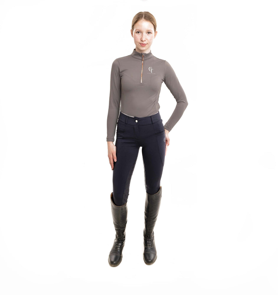 
                  
                    Young Rider Black Equine Breeches full pose
                  
                