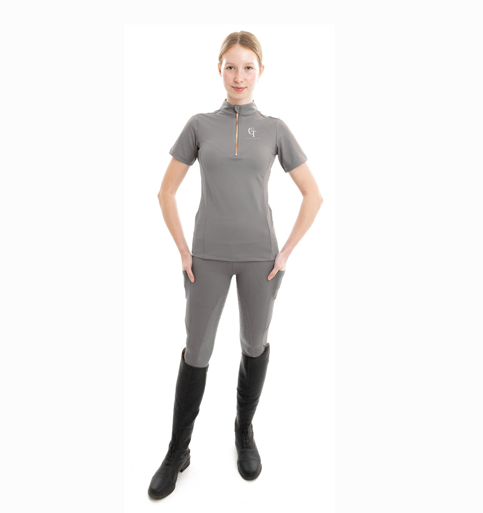 
                  
                    Young Rider Equine Short Sleeve Base Layer full pose Navy
                  
                