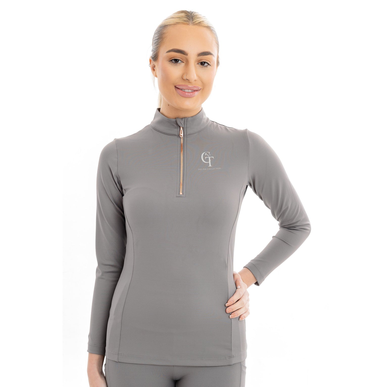 Grey Riding Base Layer Women's Equestrian Base Layers | Riding Base Layer | CT Equine ...