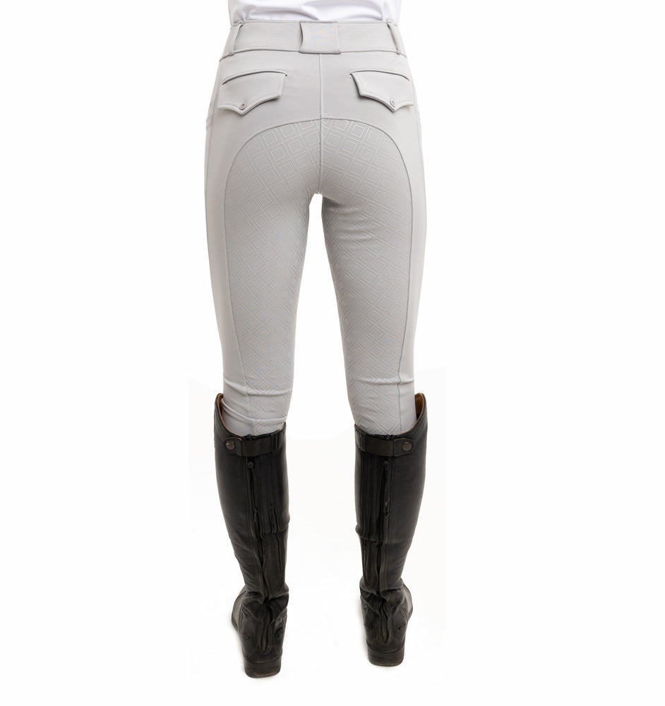 
                  
                    Black Equine Breeches  with full silicon seat back view
                  
                