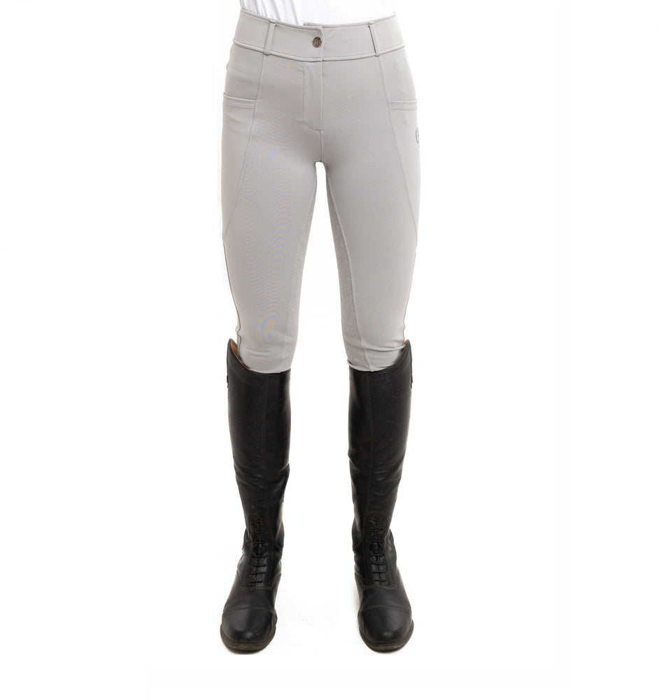 
                  
                    Black Equine Breeches  with full silicon seat front view
                  
                