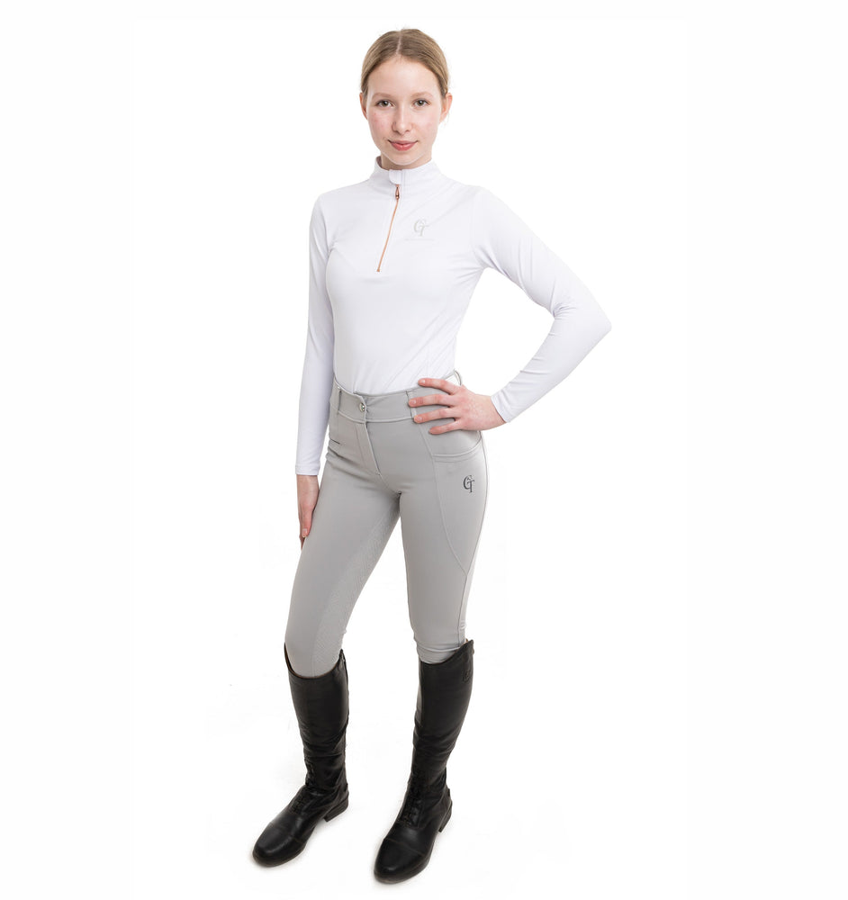 
                  
                    Young Rider Grey Equine Breeches full pose
                  
                