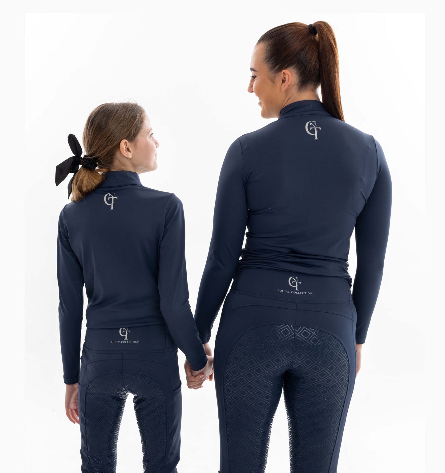 
                  
                    Young Rider Navy Diamond Equine Base Layer cute pose
                  
                
