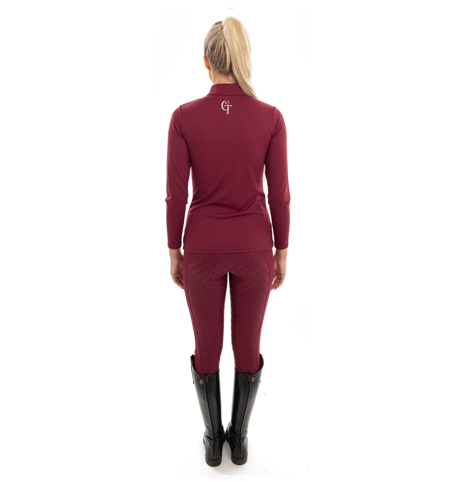 Young Rider Horse Riding Leggings Diamond-Coral | CT Equine Collection